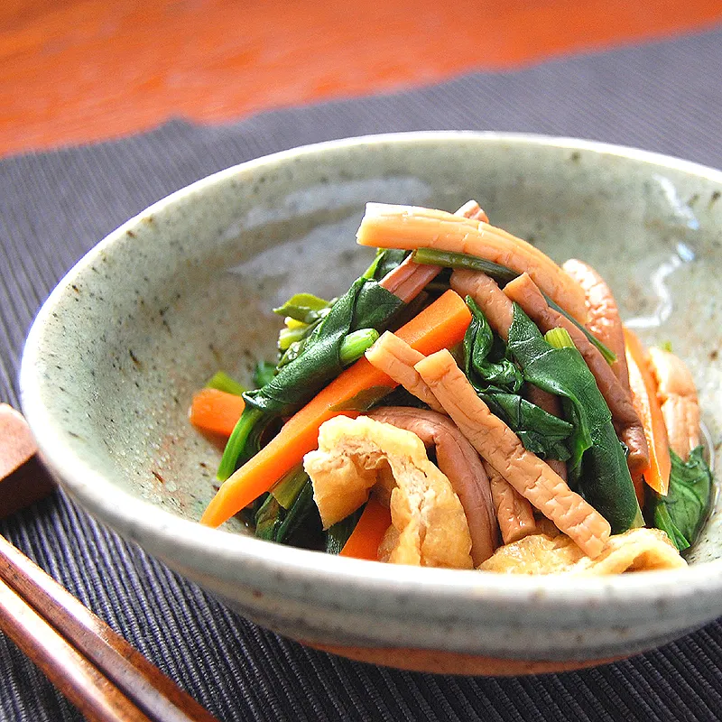 ぜんまいとほうれん草の煮物