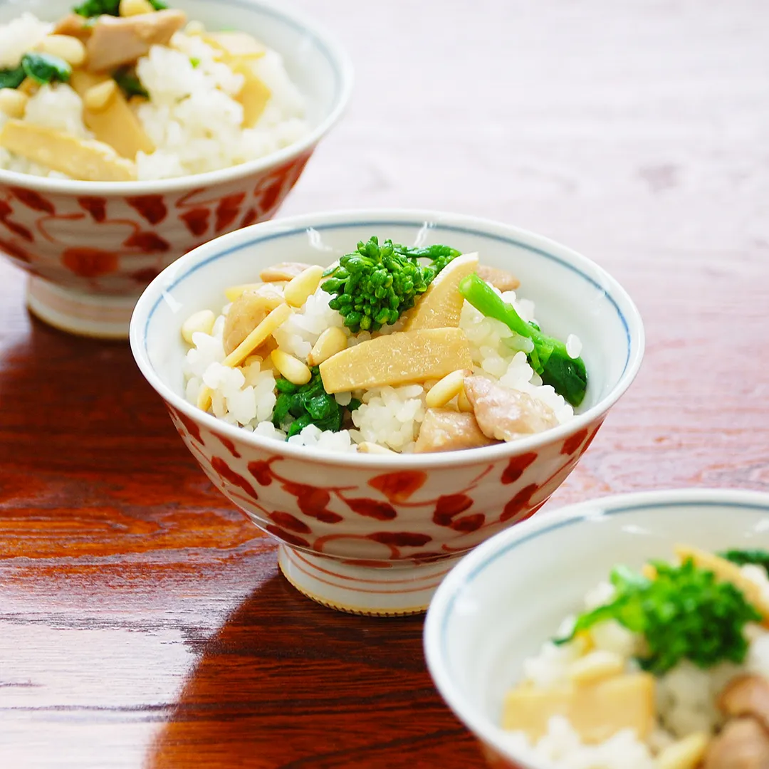 竹の子と鶏肉の混ぜごはん