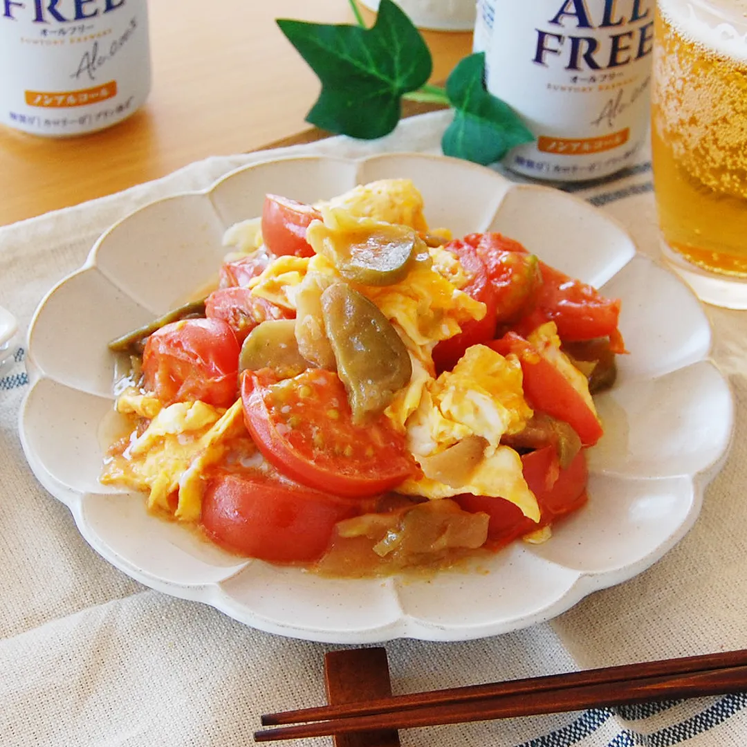 トマたまザーサイ炒め