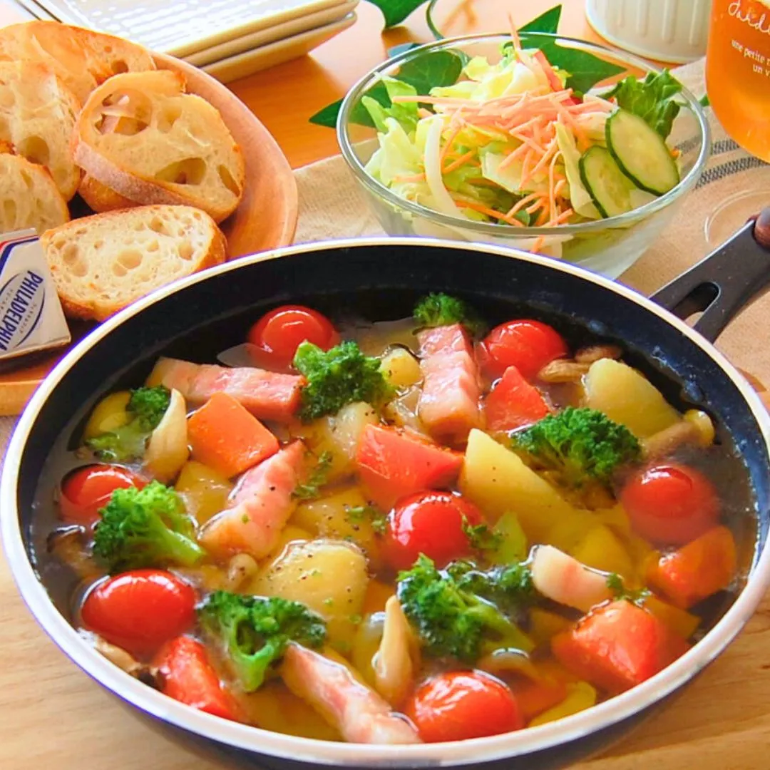 たっぷり野菜のアヒージョ