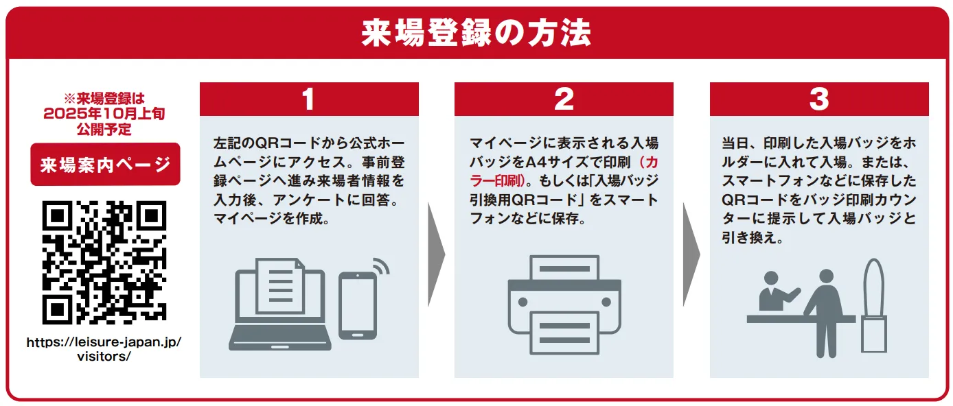 レジャー＆アウトドアジャパン2025（来場登録の方法）