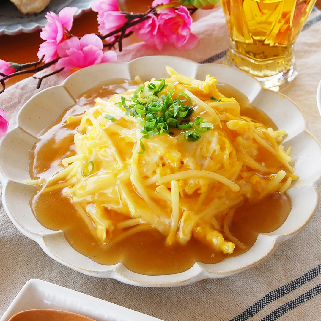 たっぷり竹の子の天津飯