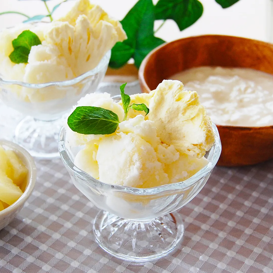 パイナップルのヨーグルトシャーベット